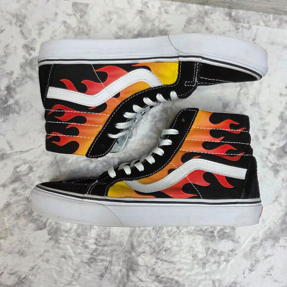 Vans Sk8-Hi Reissue Flames Men's 8.5 Skateboard Shoes VN0A2XSBPHN - Picture 3 of 10